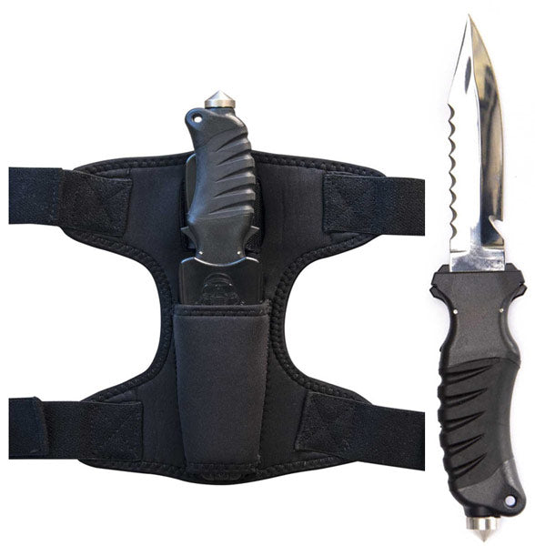 PREDATOR SQR Mini Stainless Steel Knife Blunt Tip Dive Swansea