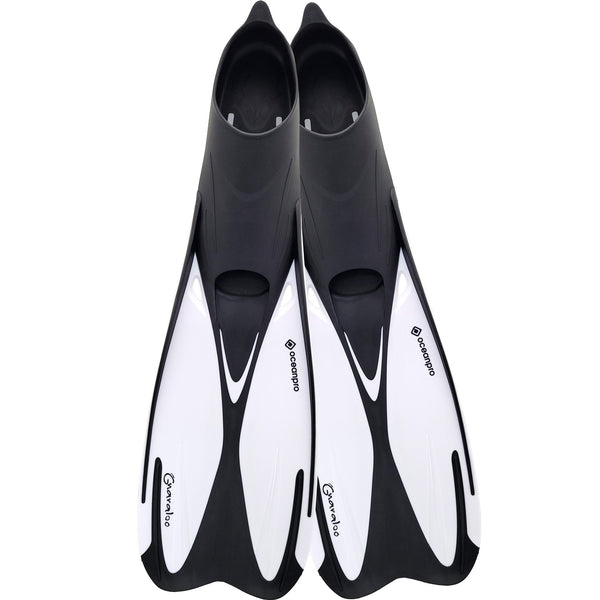 Ocean-Pro-Full-Foot-Flippers-White
