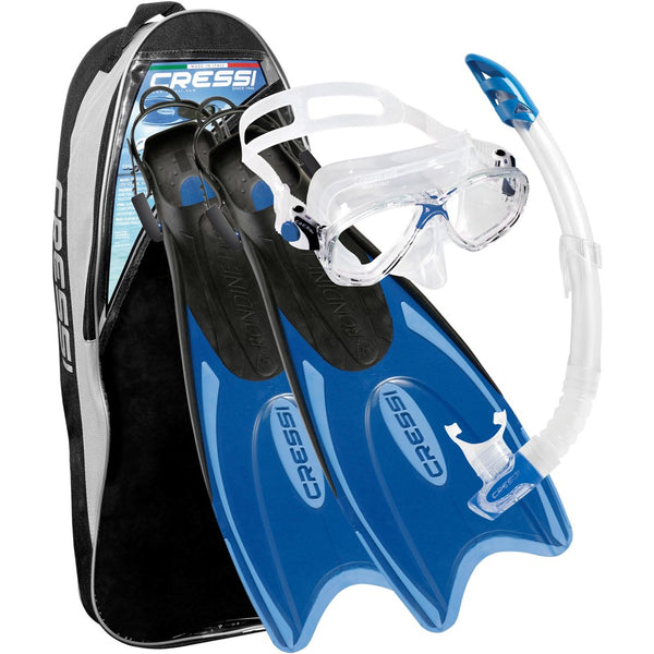 Cressi-Palau-Snorkelling-Set-Blue-Mask-Snorkel-Fins-Adjustable