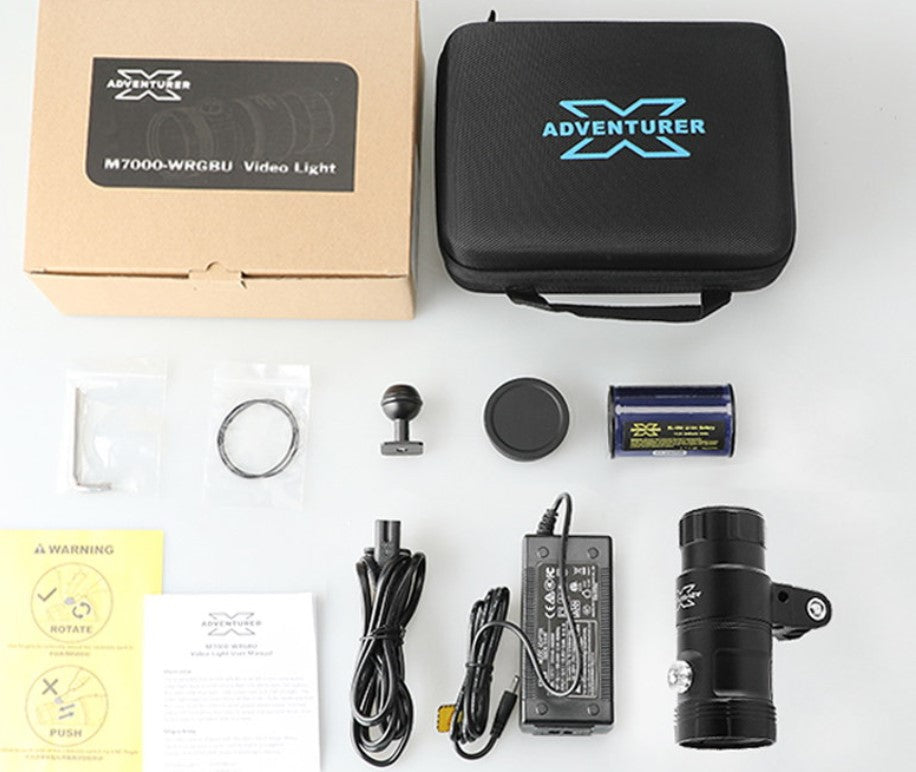 X-Adventure M7000-WRGBU Undertwater Smart Focus Video Light with Strob ...